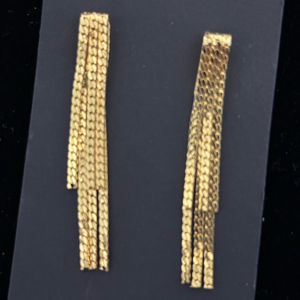 Elegant Gold Fashion Chain Drop Pierced Earrings